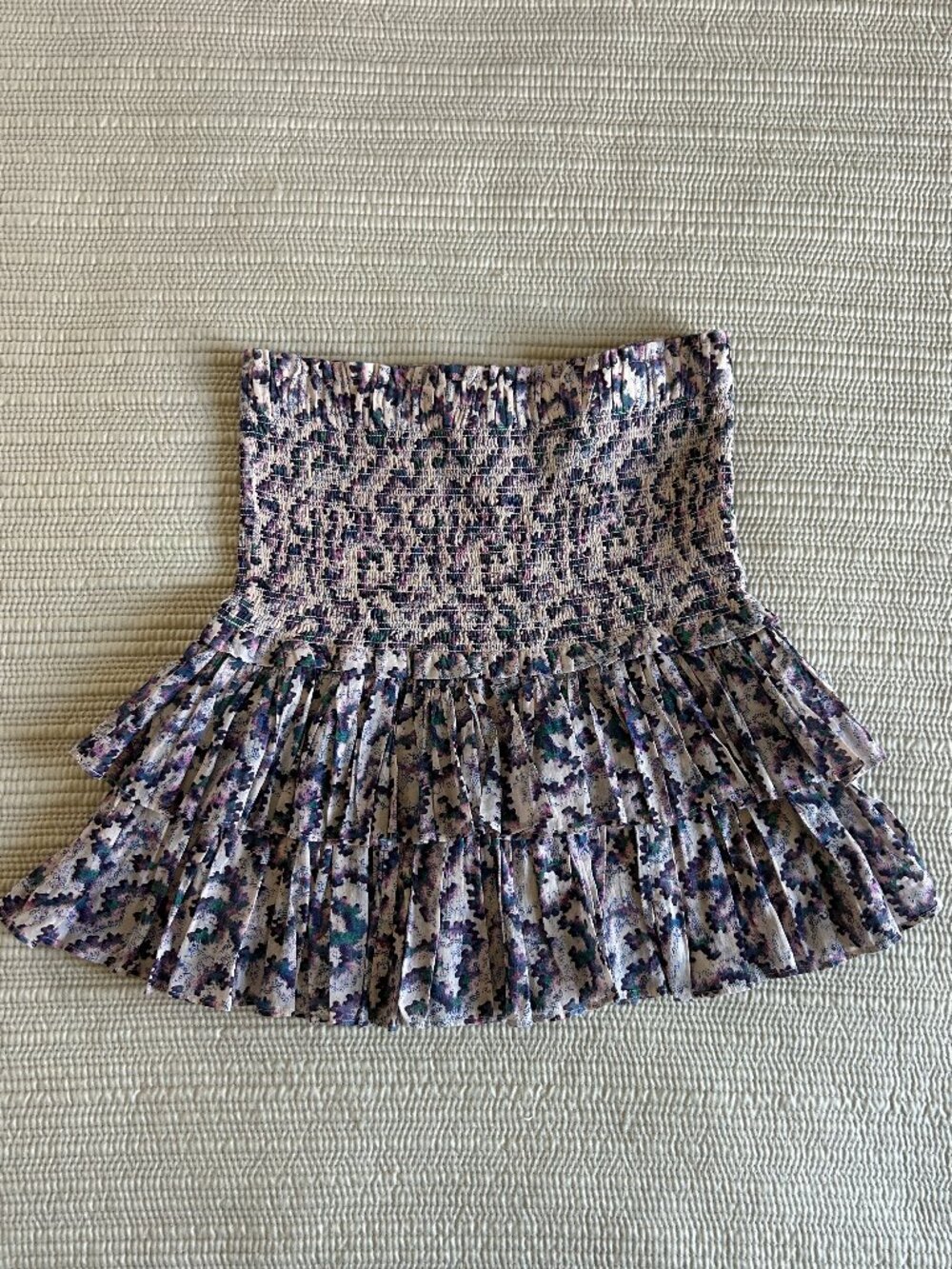 NWT Isabel Marant Étoile Naomi Smocked Floral Mini Skirt, Size 40